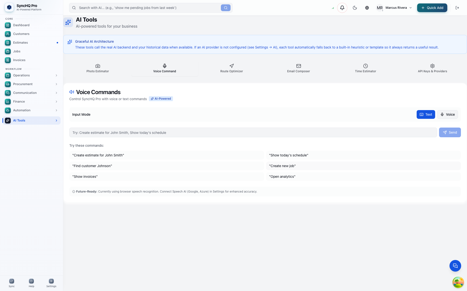 Voice + NLP